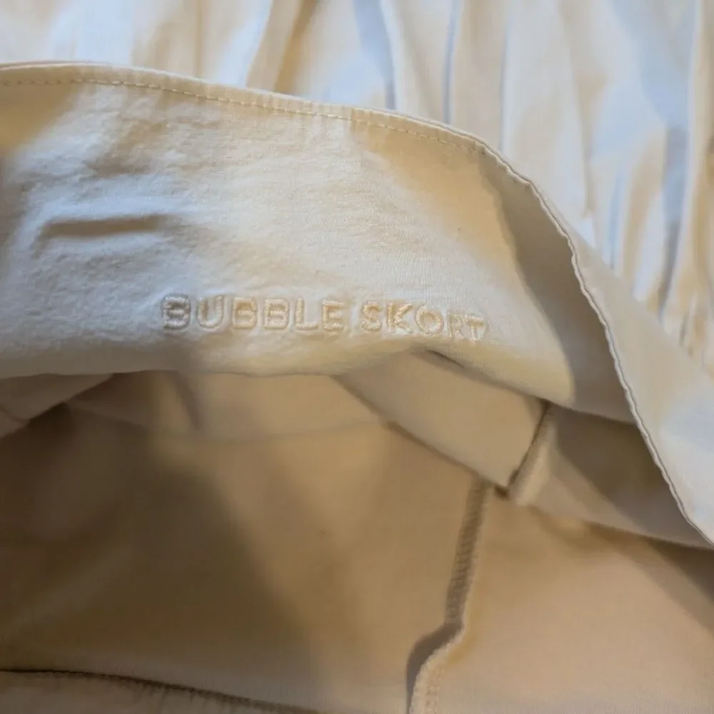 American Eagle Women's Bubble Skort Mini Cream Buttons Size 10